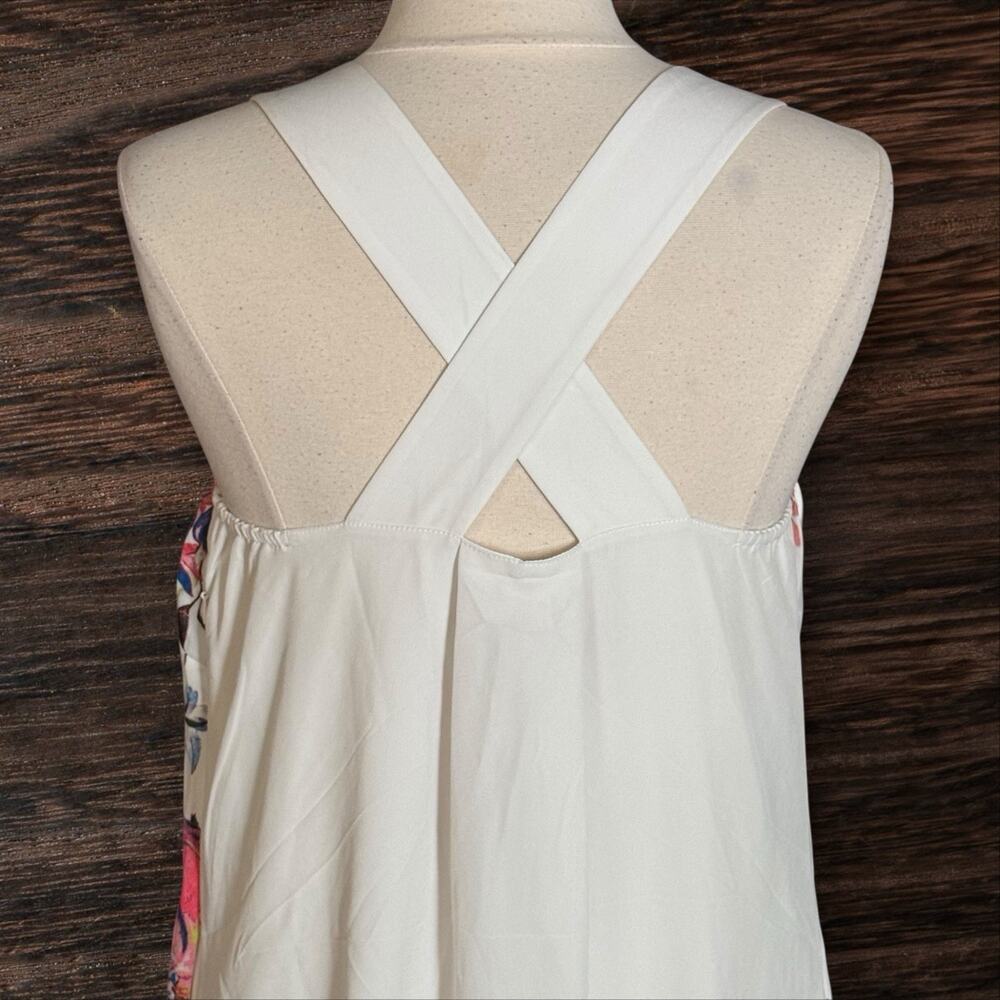 Rachel Rachel Roy Tropical Print Maxi Dress Sz L Womens Criss Cross Back Sexy - Picture 7 of 9